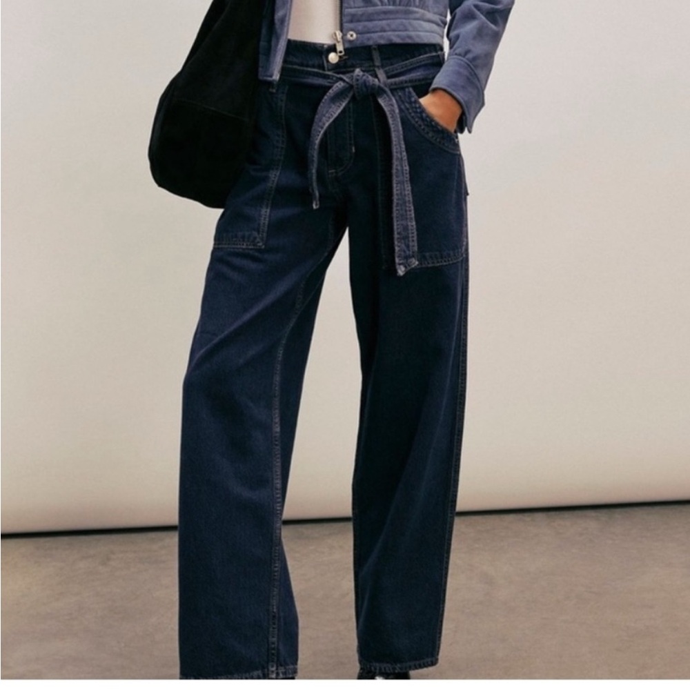 NWT We The Free Blue Jay Belted Boyfriend Jeans - Size 26